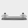 Bath shelf straight, 34 × 11.5 × 4.5 cm, black color