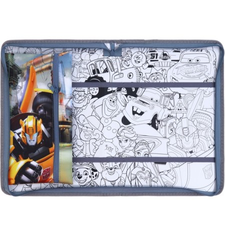 A4 labor folder with a pencil case, on a zipper, textiles, transformers-2