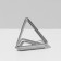 Tsenik holder with a “triangle” clip 5pcs, 2.4 × 2.4 × 1.2 cm, silver color