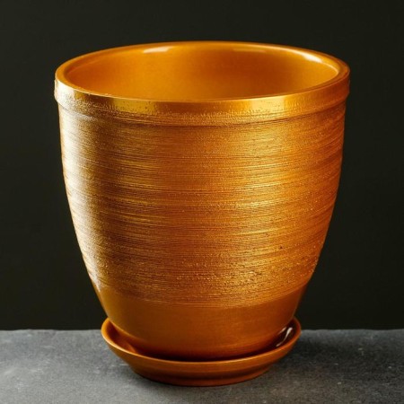 Flower pot "honey" with a pallet, 2.4l