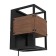 Bra Evesham, 1x40W, E27, steel, wood, black, brown