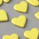 Beads for the work of acrylic "Glad -shaped hearts" yellow 2.4x2x0.5 cm