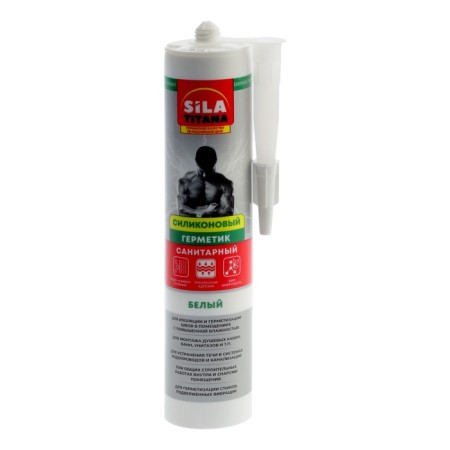 Sealant Sila Titana, silicone, sanitary, white, 260 ml