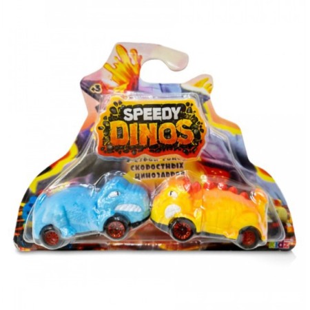 Set of game Speedy Dinos "High -speed dinosaurs", with two friction machines, 2 types