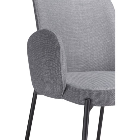 Chair on a metal frame Azuku metal/fabric, black/gray 58x52x83 cm-5