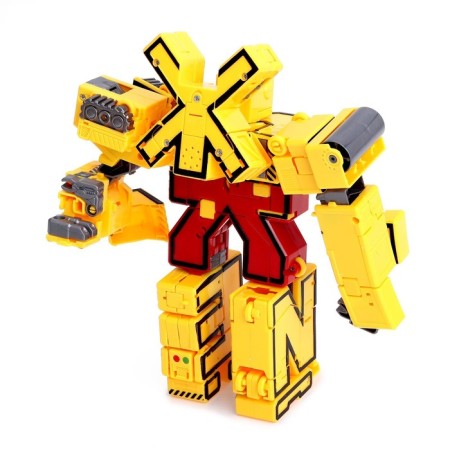 Set of robots "alphabet", transformed, 7 pieces, gather in 1 robot-2