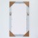 Wall mirror, rectangular white 38.8x68.8x2.5cm