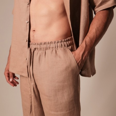 Male home -made suit (short sleeve and shorts) SL Home p. S, coffee-4