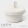 Basket for storage ladled handmade LadOM "Bell", 16 × 16 × 12 cm, beige color