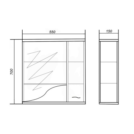 Azalea cabinet 55 15 cm x 55 cm x 70 cm-1