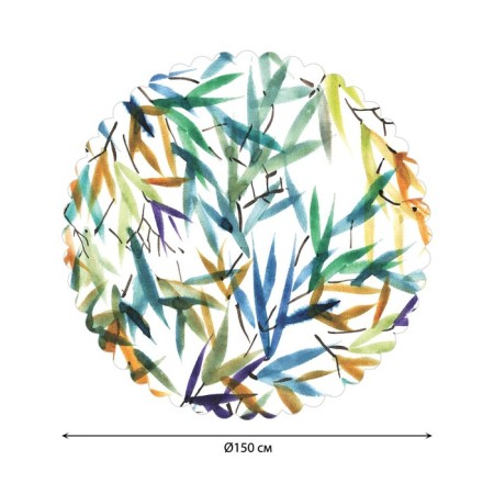 Tablecloth on the table "Paints of leaves", round, Saten, d = 150 cm-1