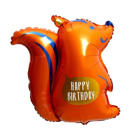 Foil ball 27 "Squirrel. Happy Birthday"