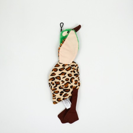Textile toy "duck", 30 x 9 cm, green-2