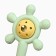 Silicone teether with a rattle "Baby", green color, crumb me