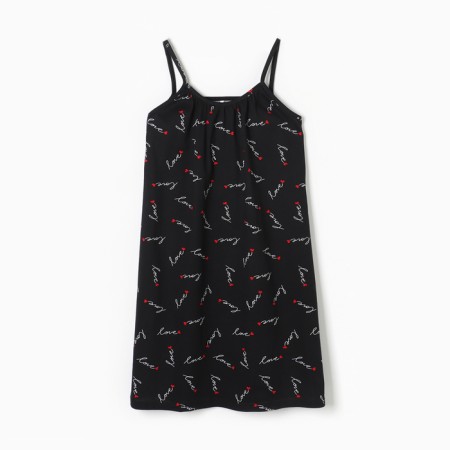 Night shirt female, black color, size 52-3
