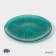 Glass plate "Fireworks", d = 20.5 cm, emerald color