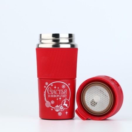 New Year. Thermostatic with the "Happiness" button, 380 ml-1