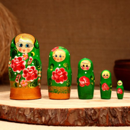 Matryoshka 5-doll "jasmine", 10-11 cm