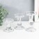 Glass "Kremanka" transparent set 3 pcs h- 8.5, 11.4, 14x8.5x8.5 cm