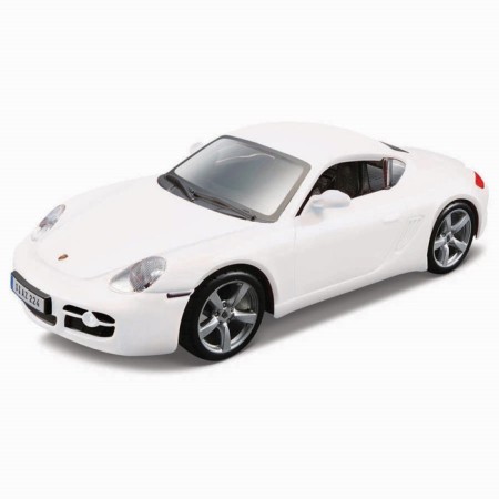 Machine BBURAGO Porsche Cayman S, Die-Cast, 1:32, white color