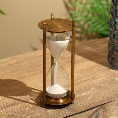 Sanding clock 19.5x7 cm, brass-3