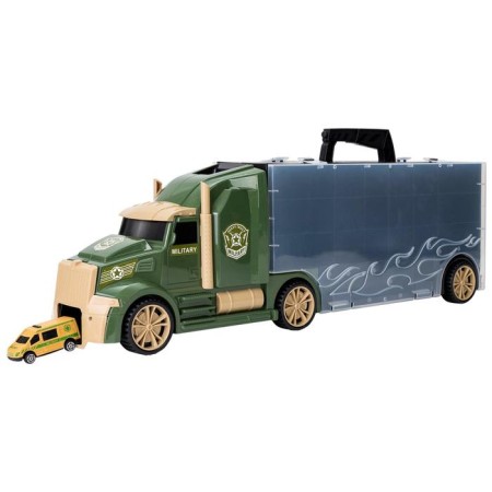 Auto -Vorot Case Givito Militari, with cars, with tunnel, green color, 64 cm-4