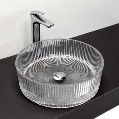 Haller shell COMFORTY CF21001, glass, round, transparent glass, 40 cm