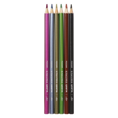 Pencils of colored 6 colors "Fantasy. Metallic", hexagonal-1