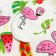 Kit for children (swing, slider), white color/flamingos, height 56 ​​cm