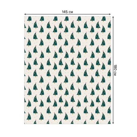 The tablecloth “Christmas trees dance”, rectangular, Saten, size 145x180 cm-1