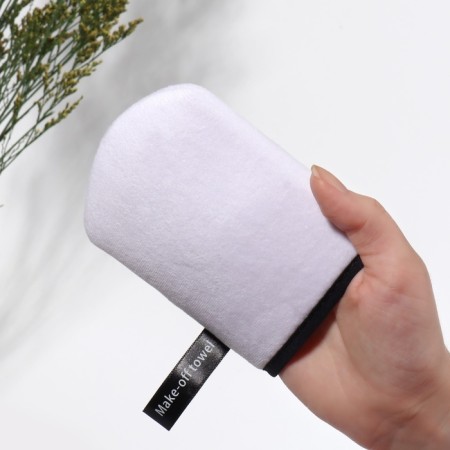 Washing mittens, 12.5 × 10 cm, with a suspension, white/black color-3