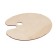 Wooden, Ovalny palette, No. 4, 21 x 24.5 cm, mix