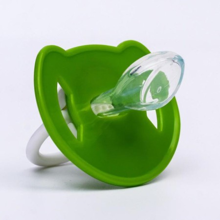 Nipple - orthodontic dummy, silicone, +6 months, with a cap “Frog”, green color-5