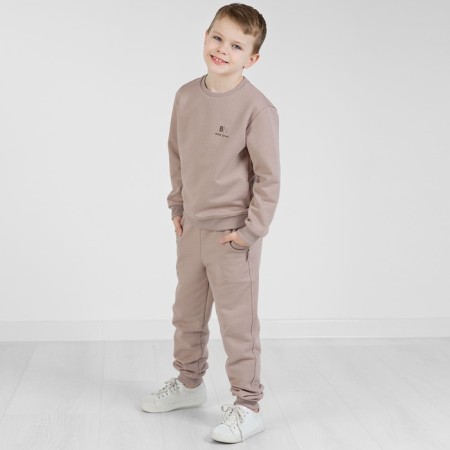 Pants for boys, height 128 cm, cappuccino color