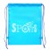 Shoe bag 420 x 340 mm, calligrata Sport 1, (soft polyester, density 210d), blue mix