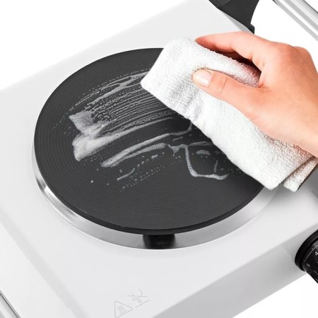 Electric tile KitFort KT-183, 1000 watts, 1 burner, gray-black-4