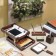 Set of desktop Bestar Apollon, wood, 6 objects, double tray, nut
