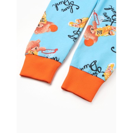 Pajamas for the boy "Bear", blue color, height 116-4