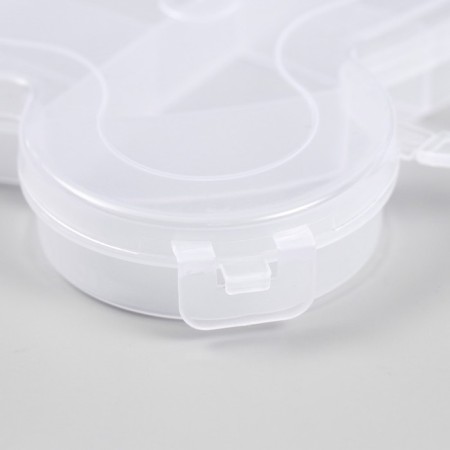 Casket Plastic for the little things "Bag" transparent 11 compartments 18.8x15x1.8 cm-2
