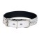 Belly leather two-layer leather with rhinestones, width 2.5 cm, Osh 29-39 cm, silver
