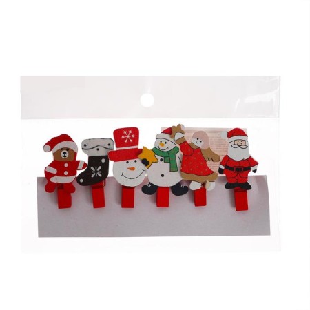 Decorative clothespins "Everything you need in the New Year" set of 6 pcs. Mix-4