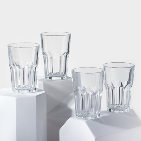 A set of glasses “Time of tasting. Long-Drink ", glass, 420 ml, 4 pcs
