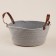 Basket for storage of handmade launcher "Louise", 33 × 33 × 16 cm, color beige-gray