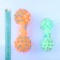 Toy squeezing enlarged "dumbbells with paws" for dogs, 16.5 x 6 cm, orange