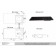 Sink over the Uperwood washing machine Marsal 120 cm, right, black marble