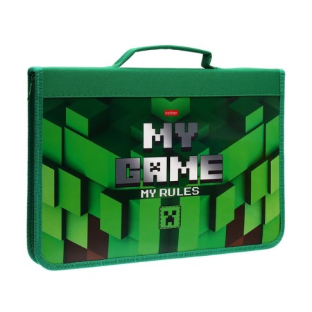 A4, 350 x 240 x 30 mm, with a handle, lightning around, Hatber, Pixels, textiles/laminated cardboard,-2