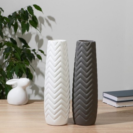 VAZA Ceramics Table "Zigzag" 7x10x33 cm, mix-1
