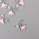 Decor for creativity metal, rhinestones "heart in the leaf" silver 1.7x1.6x0.5 cm