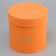 The box is round, with an embossing "love" orange 18*18*18cm