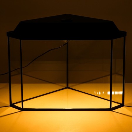 Aquarium "Delta" corner with a lid, 40 liters, 39 x 39 x 36/41.5 cm, black-1